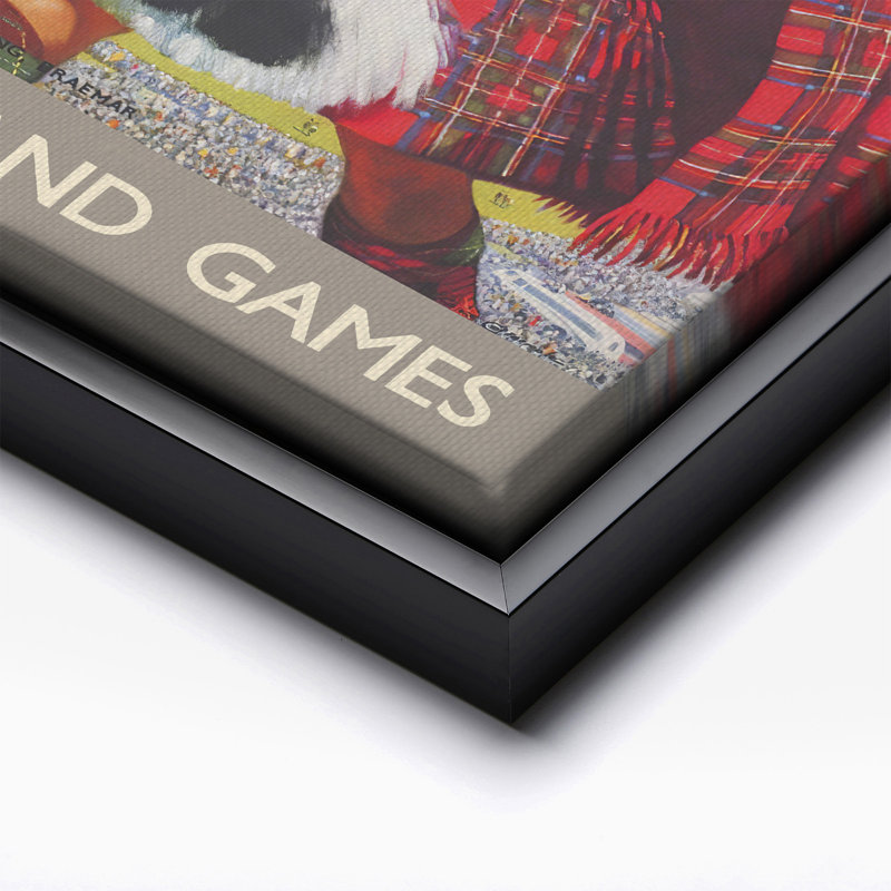 Highland Games Travel By Rails, 11"H x 14"W, Canvas, Black Framed