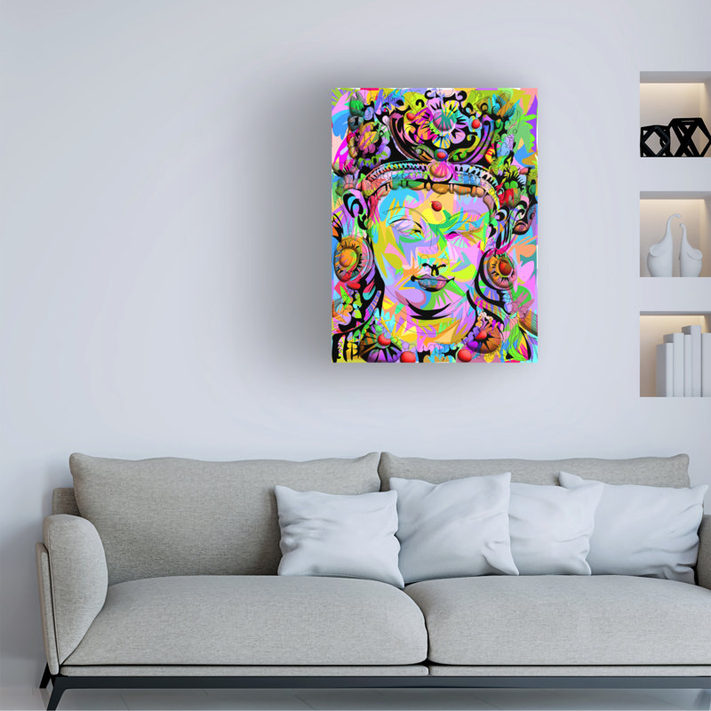Art sur toile déesse de la bolognaise bolologique, Takun Williams, H 14 po x l 19 po