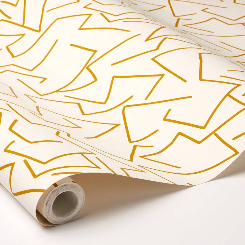 Papier peint Schumacher x Hadiya Williams Tangent, Ocre