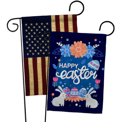 Double Sided 18.5'' H x 13'' W Polyester Easter Garden Flag
