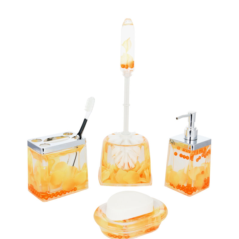 Ensemble d’accessoires de salle de bain 5 pièces Robinett, Orange