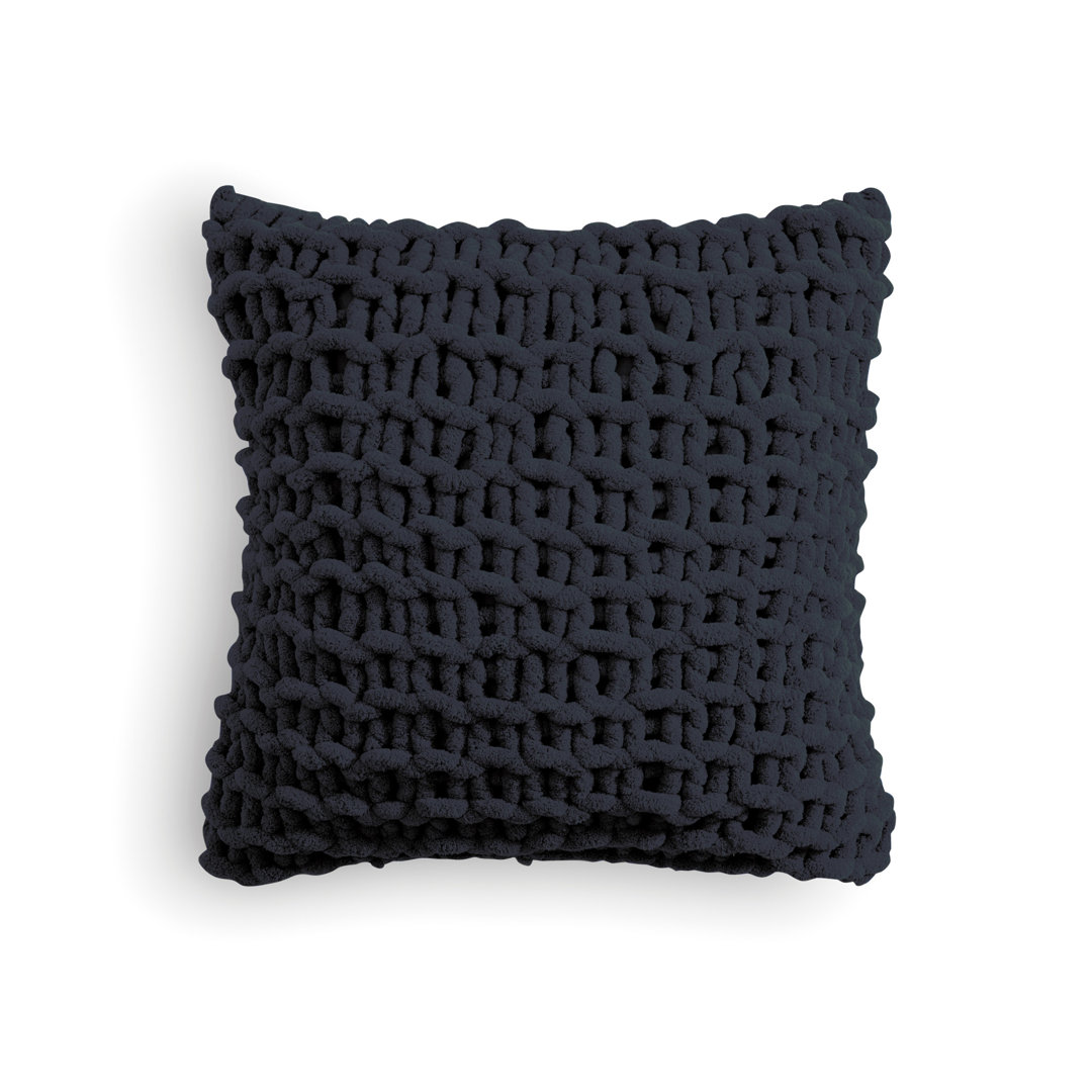 DKNY Chunky Knit 20In X 20In Decorative Pillow Black DKNY