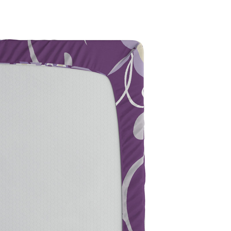 Microfiber Floral Fitted Sheet, Twin Fitted Sheet