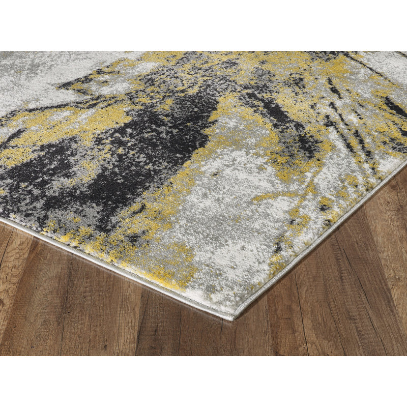 Genebern Abstract Indoor Rug, Rectangle 6' x 9'