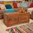 Agarwal Solid Acacia Trunk Coffee Table with Storage