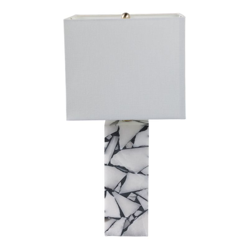 Sagebrook Home 24X12" Alabaster Pieces Table Lamp, White