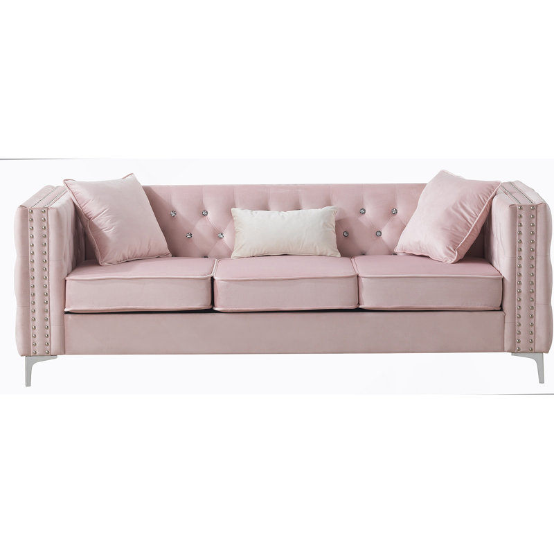 Canapé rembourré Glory Furniture Paige, Rose