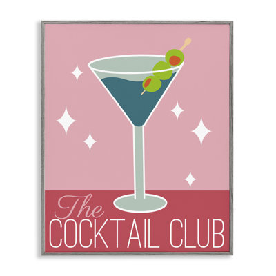 Cocktail Club Typography Giclee Art by Anna Quach
