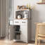 Armoire de cuisine en bois avec garde-manger et micro-ondes avec tiroir de rangement