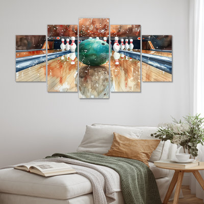 Green Bowling Ball Full Strike III - Bowling Wall Decor Set