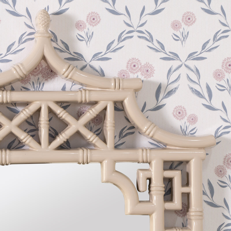 Shing Resin Wall Mirror, Natural Linen
