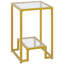 Glass Top Frame End Table