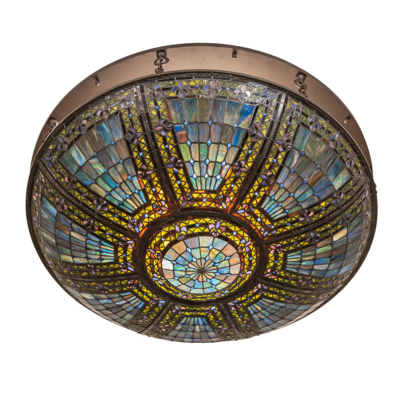 Salcombe Glass Semi Flush Mount