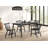 60.4" W Mid-Century Modern Dining Table, Black-1766977349