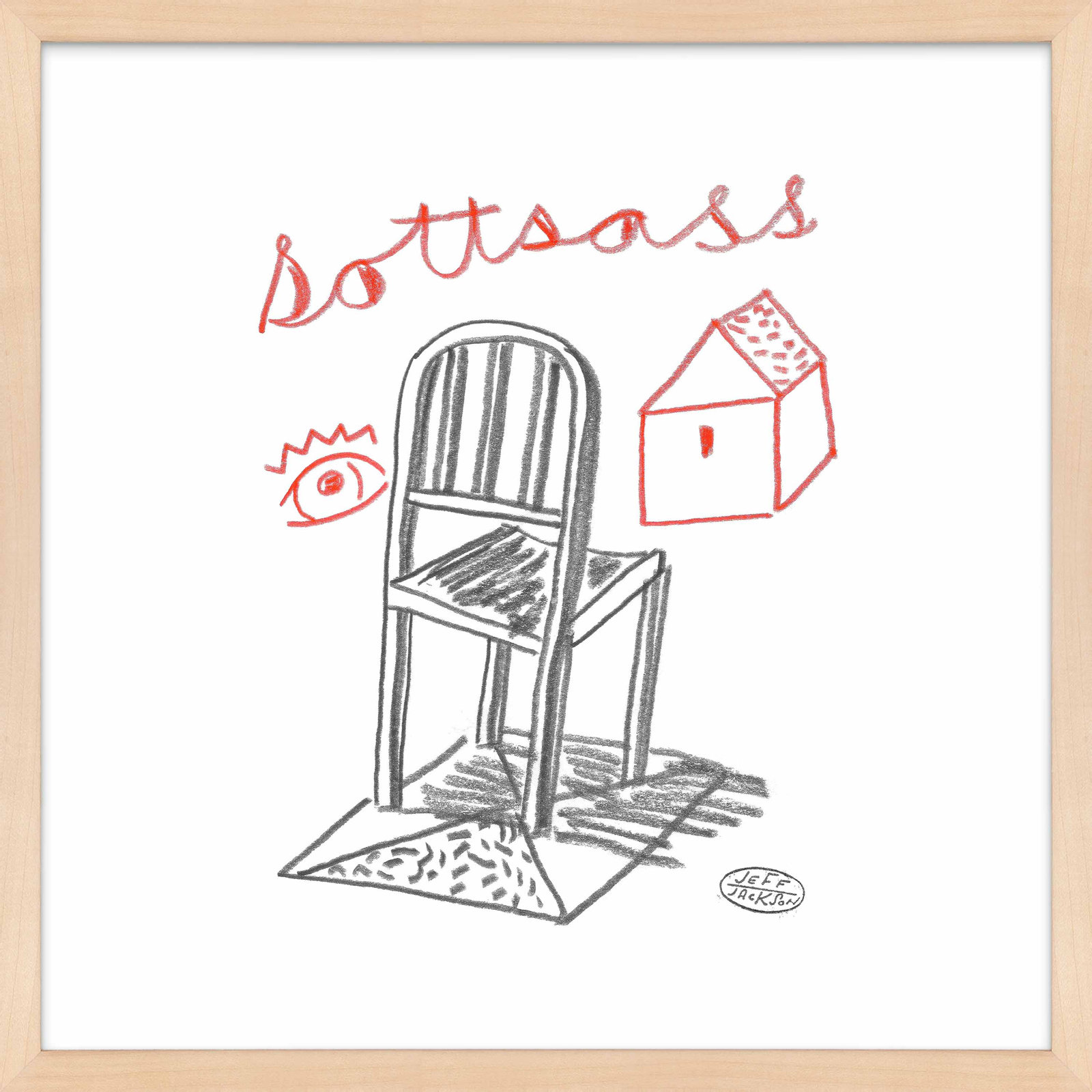 Chairs Sottsass by Jeff Jackson, Maple Single Picture Framed Paper, 16" W x 16" H