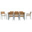 Rectangular 9 - Piece 8 - Person 200Cm L Outdoor Table Set