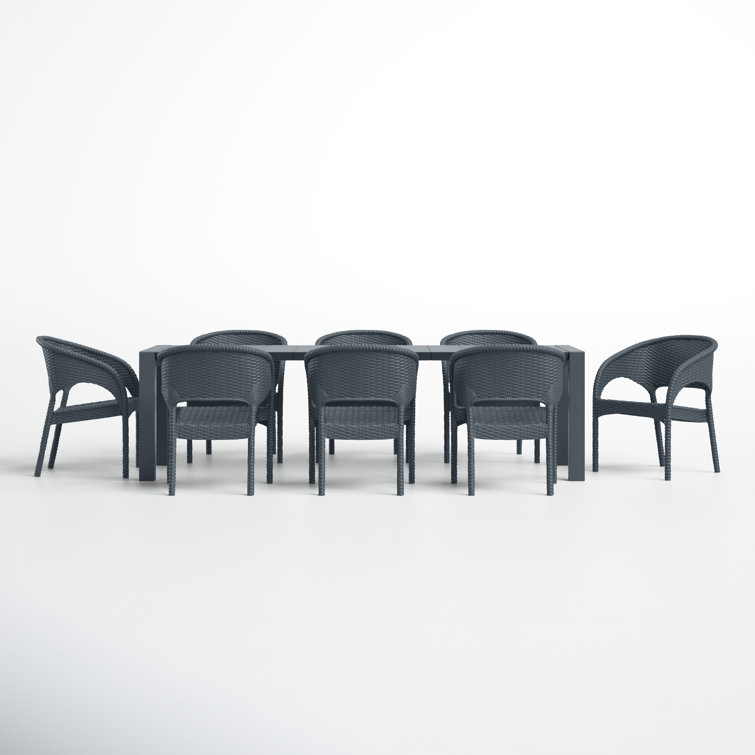 Riggs 8 - Person Patio Dining Set with Extendable Rectangular Table