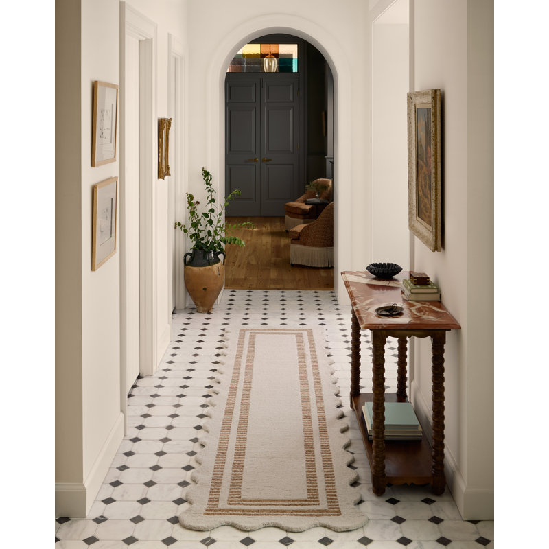 Tapis Chris Loves Julia x Loloi Scottie, Tapis de couloir 2 pi 6 po x 9 pi 9 po, Ivoire / rouille