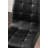 Tierra Sleek Metal and Glass Round Dining Table Set with 6 Faux Leather Upholstered Dining Chairs-73566380