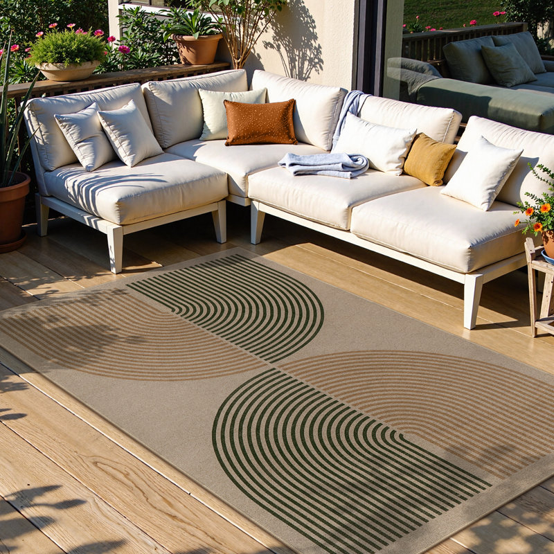 Tapis d'extérieur moderne en faux jute avec envers antidérapant, tapis de patio lavable pour terrasse, cour et intérieur