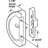 Mortise Style Sliding Patio Door Handle Set - Replace Old or Damaged Door Handles Quickly and Easily  White Diecast, Non-Keyed, Fits 3-15/16 in. Hole Spacing (1 Set)
