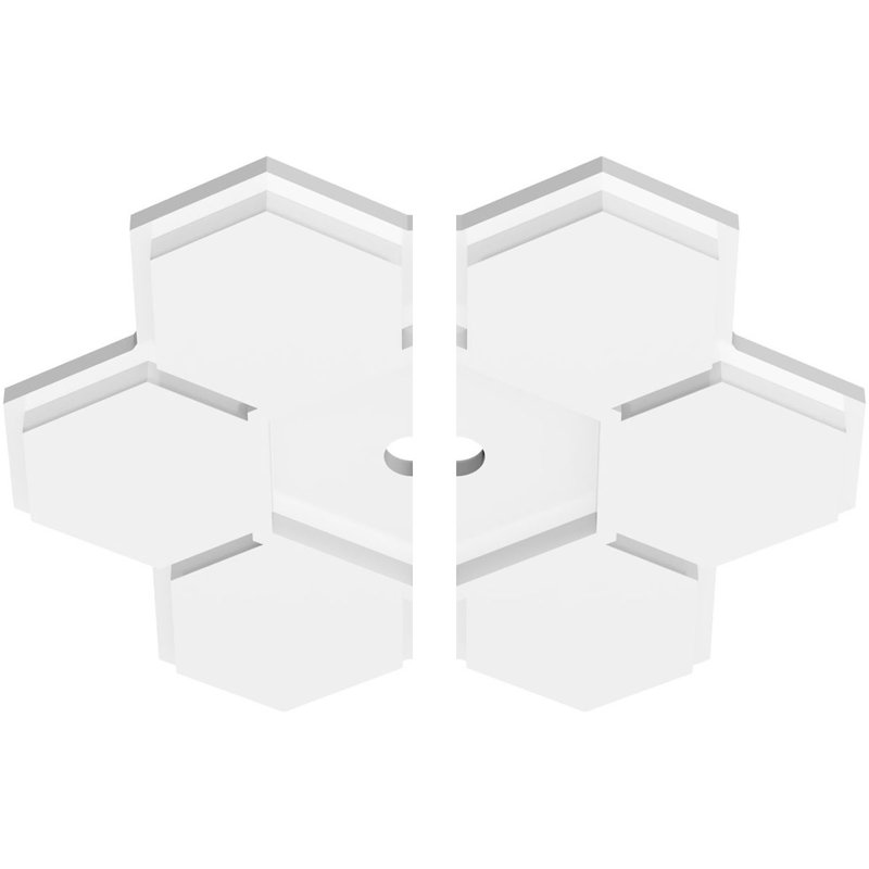 Médaillon de plafond contemporain en PVC de qualité architecturale 14 po x P 1 po x P 4 3/4 po x P 1 po