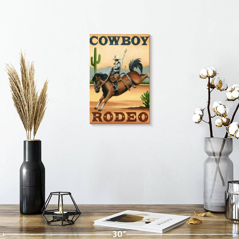 Lelar Cowboy Rodeo, H 12 po x l 8 po
