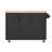 51" Fluted Farmhouse Kitchen Island With Drop Leaf, Rolling Kitchen Cart With Storage & Towel Rack For Kitchen & Dining, Black Ash-863735459