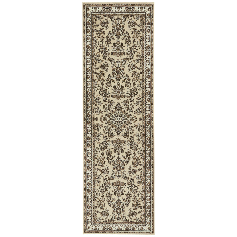 Zabul Tufted Beige/Green/White Rug, Runner 80 x 250cm