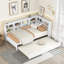 Lit de jour simple avec lit gigogne simple, lit de jour avec tablette de rangement et ports de chargement USB, lit d'invité-1947666311