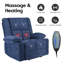Fauteuil inclinable Power Lift avec massage et chaleur pour personnes âgées, ports USB et porte-gobelets