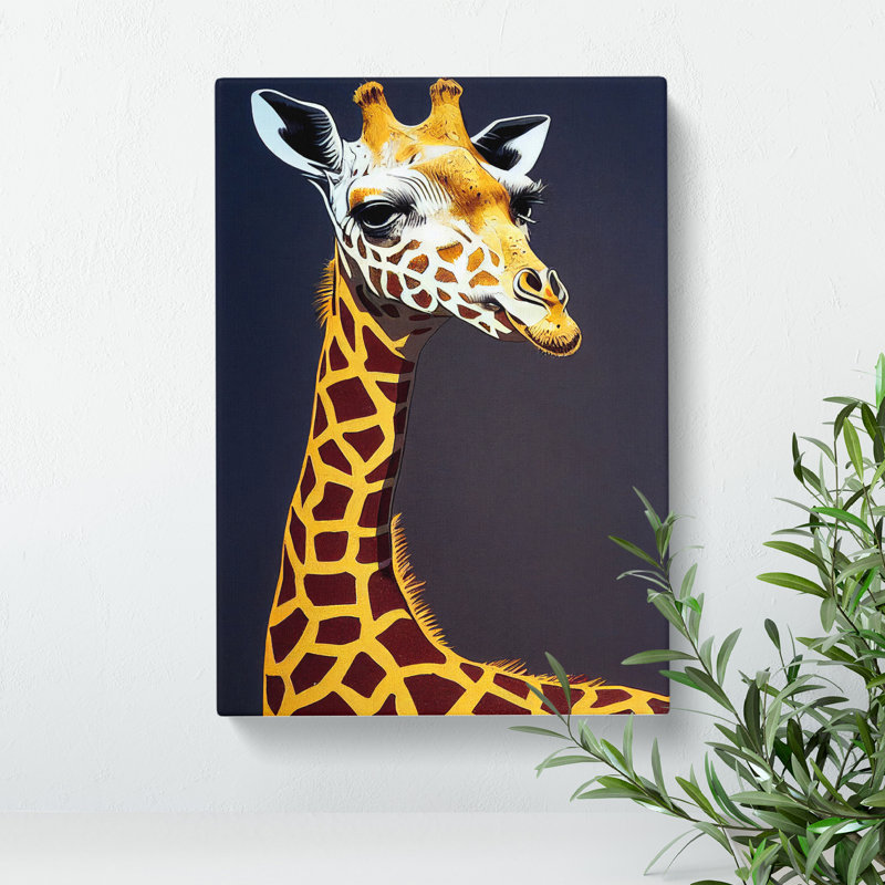 Striking Giraffe - Wrapped Canvas, 50cm H x 35cm W x 3cm D