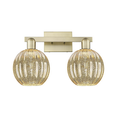 Preston 2 Light Globe Shade Bath Vanity Light