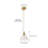 1-Retro Copper Transparent Glass Dimmable Pendant Light