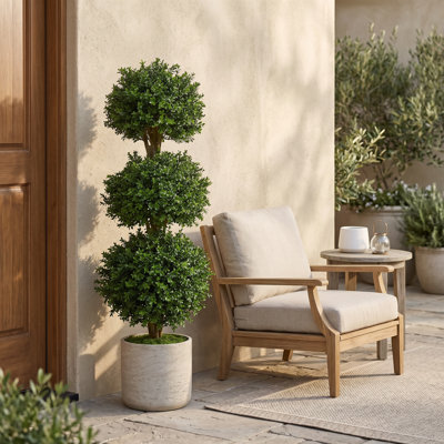 Roanoke Outdoor Faux Boxwood Topiary