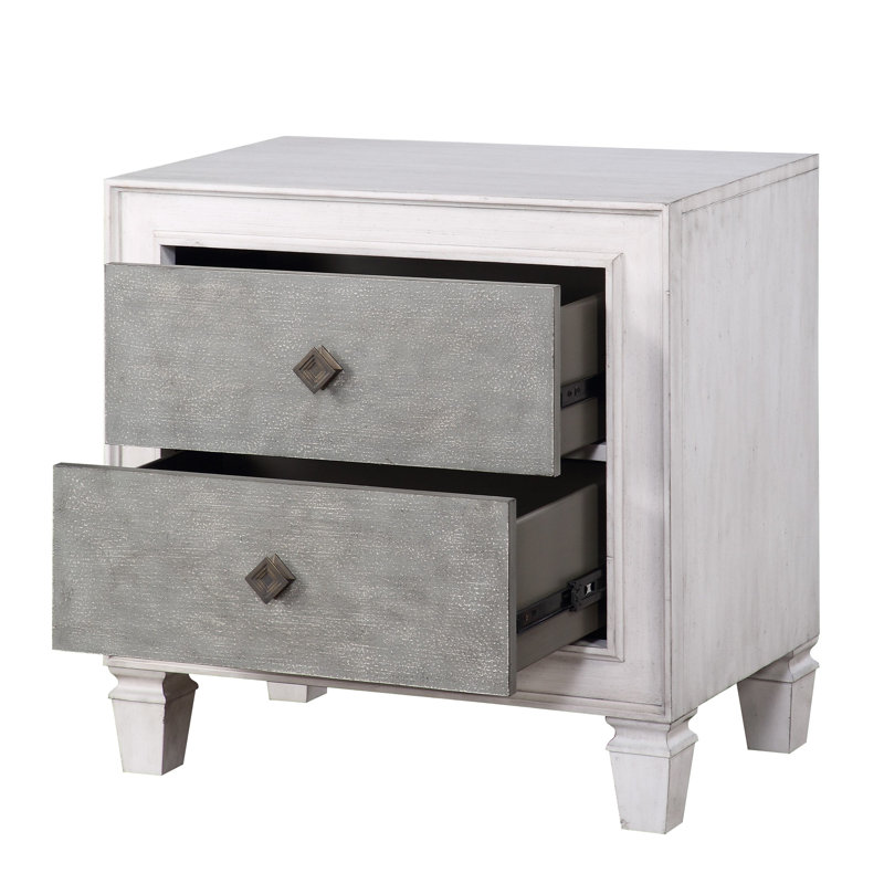 Table de chevet 2 tiroirs