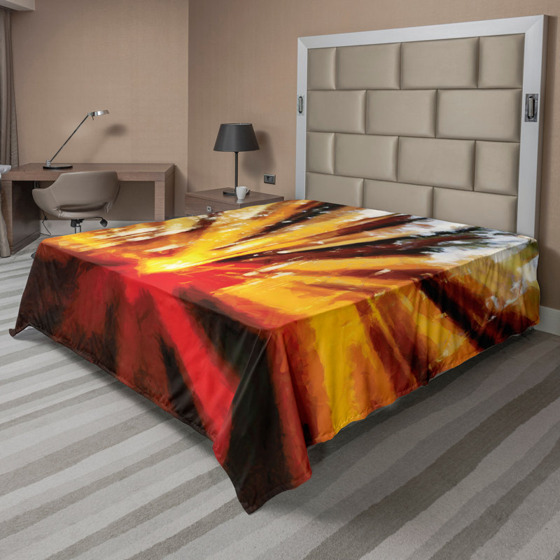 Drap-housse Ambesonne, Drap plat pour très grand lit californien