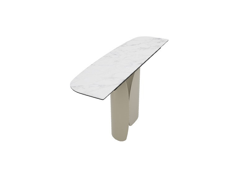Twins Consoles, White Marble, Matt Pearl Beige