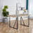 Rustic Industrial Rectangular Wood Dining Table For 4-6 Person, With 1.5" Thick Engineered Wood Color Tabletop And Black Metal Legs,Desk For Kitchen Dining Living Room, 55.1" X 31.4"X 29.9"