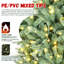 Arbre de Noël bleu 9 pi avec 1150 lumières blanc chaud, 4368 pointes, branches à charnières faciles, lumières à DEL pour installation rapide, présentoir en métal stable