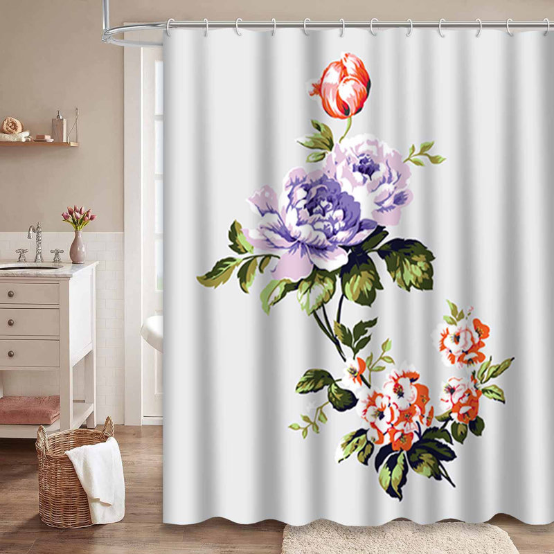 Bouquet de roses, tulipes et fleurs rétro avec 12 crochets, L 72 po x l 84 po