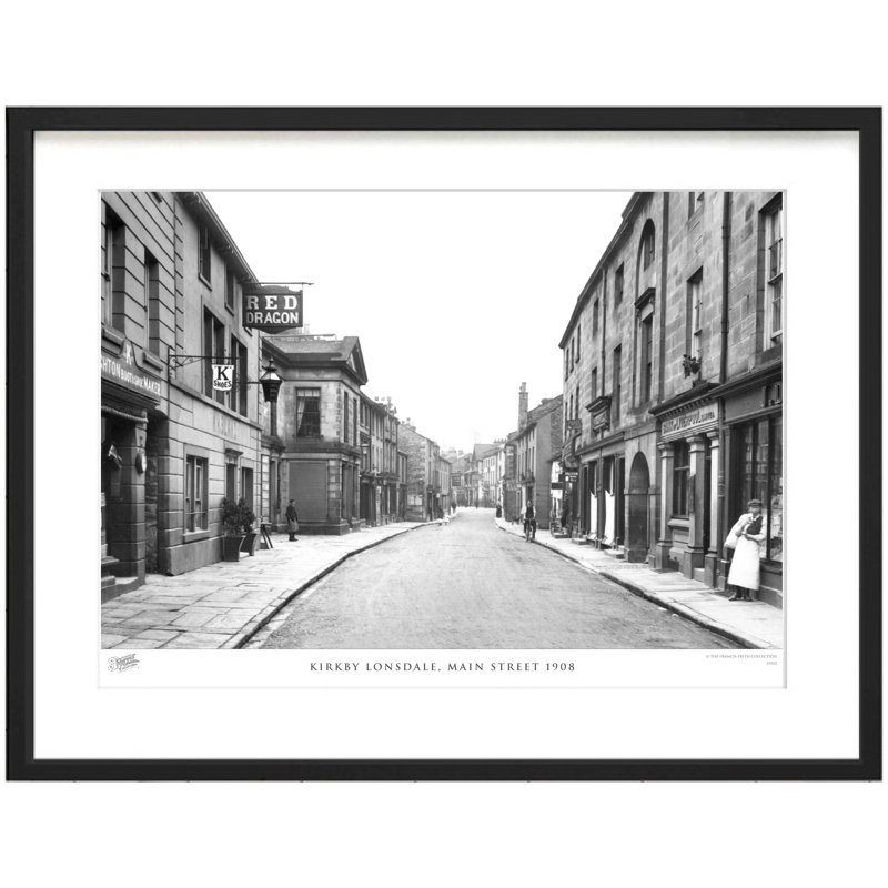 Kirkby Lonsdale, Main Street 1908 by Francis Frith - Single Picture Frame Print, 45cm H x 60cm W x 2.3cm D