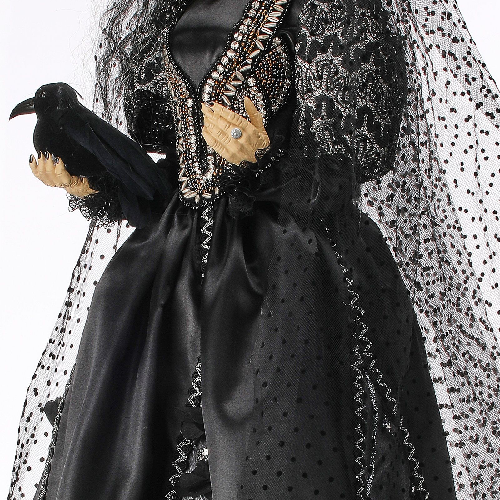 42" Standing Witch With Raven