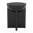 20" Black Solid Wood Round Pedestal End Table