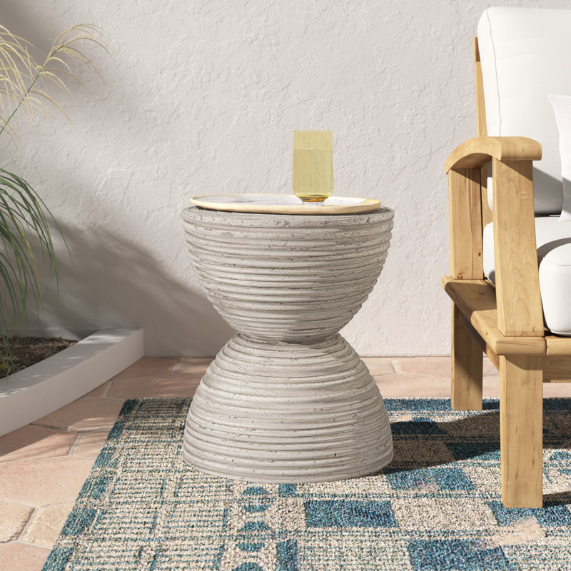 Bradley 14.5'' Stone Outdoor Side Table