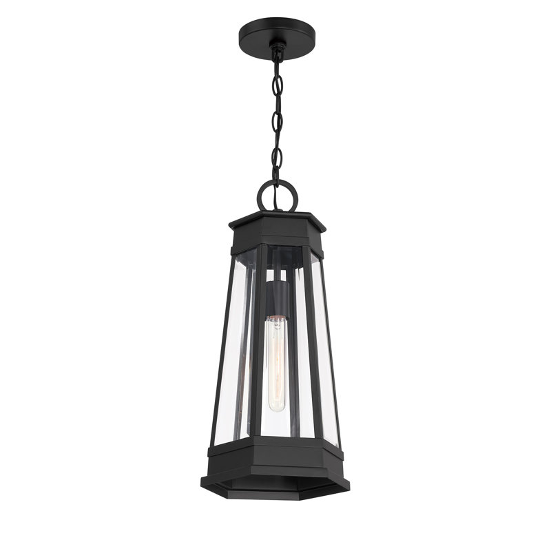 Lanterne suspendue d'extérieur 1 lumière Savoy House Payne en noir mat