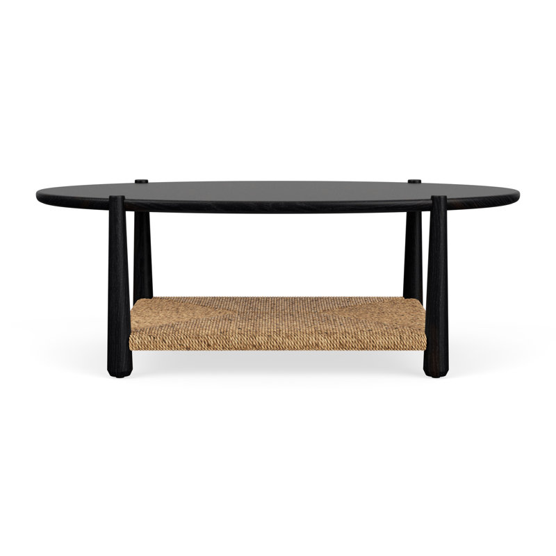 Black Oak and Rope Coffee Table