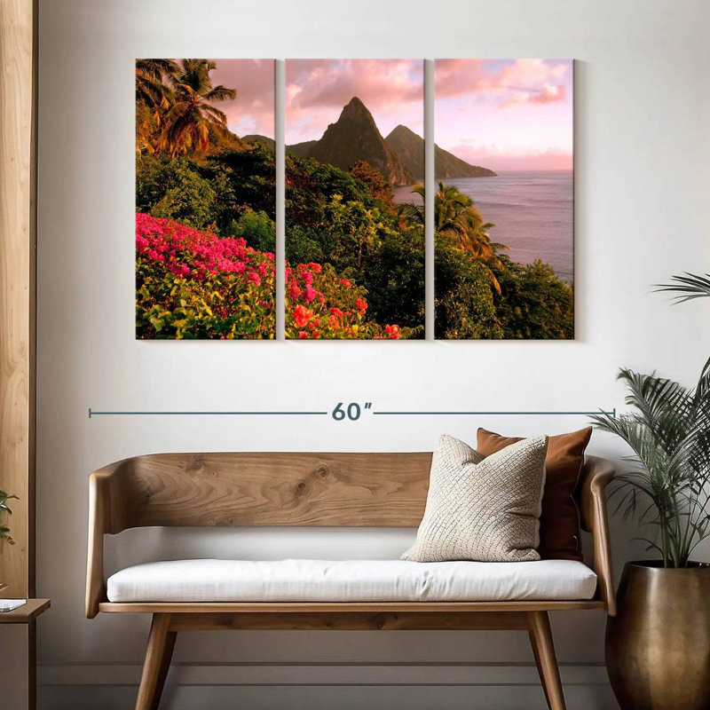 Nicci Pitons de Sainte-Lucie, H 32 po x l 50 po