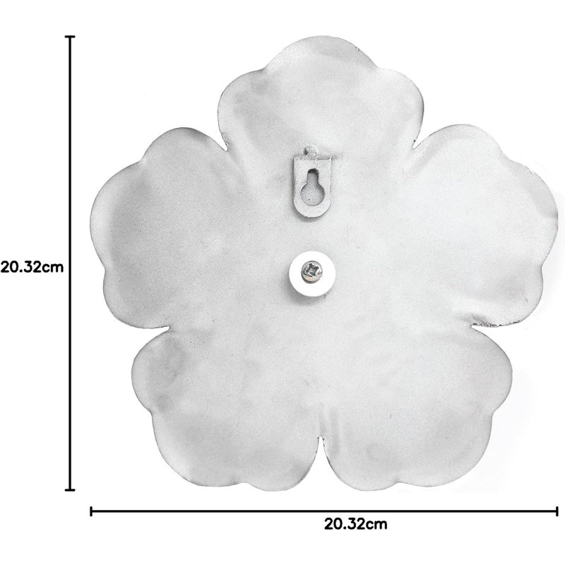 Decor Silver Metal Wall Flowers (Set of 3)