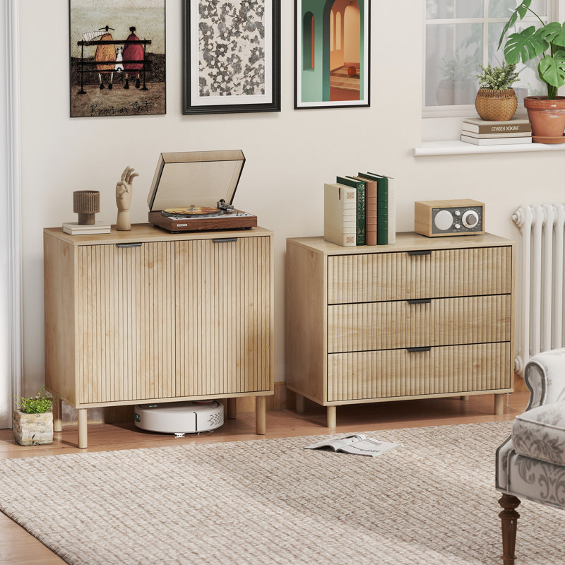 Armoire décorative, armoire de rangement avec tablette réglable, chêne